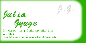 julia gyuge business card